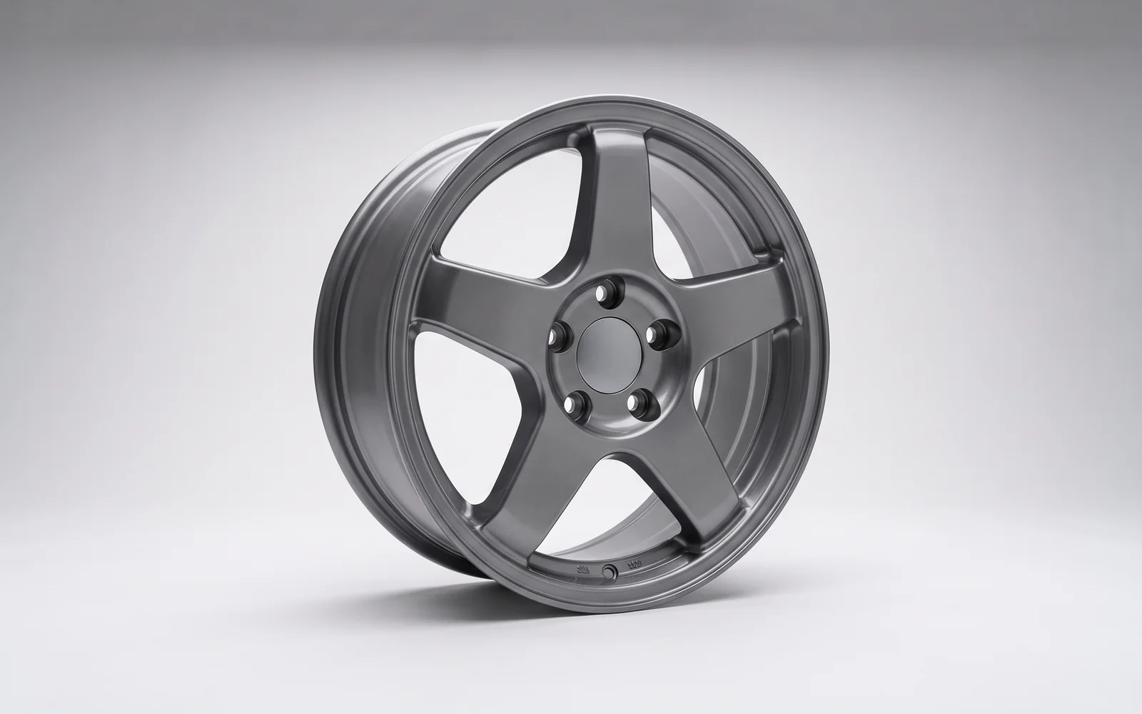 A cast aluminum wheel